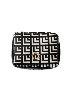 C. Wonder Black & White Geometric Small Travel Jewelry Pouch